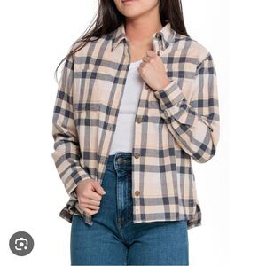 Carhartt Women’s Flannel Shirt Rugged Flex Loose Midweight Size Large